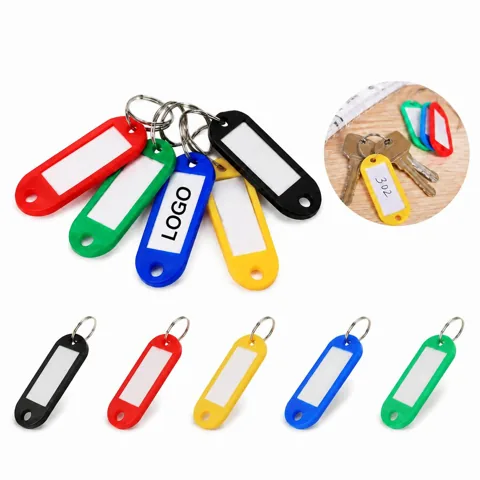 Durable PE Key Tags with Clear Label glass panel for Luggage and More