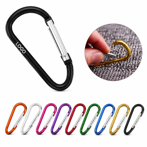 2-Pack Aluminum Alloy D Ring Carabiners for Climbing and More