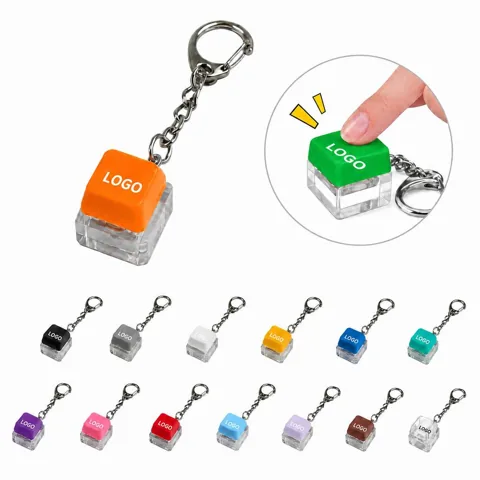 Zinc Alloy Keyboard Fidget Keychain with Clickable Key