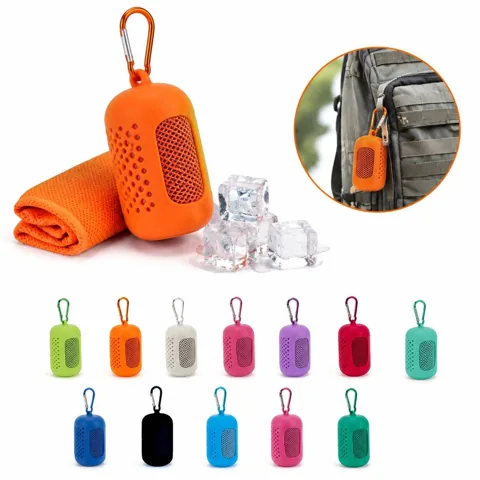 Microfiber Cooling Towel with Silicone Case, Quick Dry 2