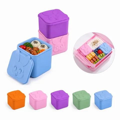 Leakproof Silicone Dip Container for Dressings, Sauces & 2