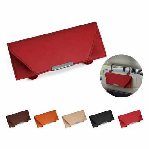Magnetic PU Leather Glasses Case for Men Women, Protective 2