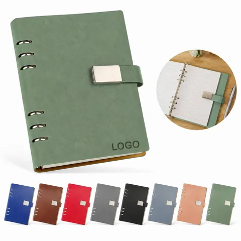 Refillable A5 PU Leather Notebook with Magnetic Closure 1