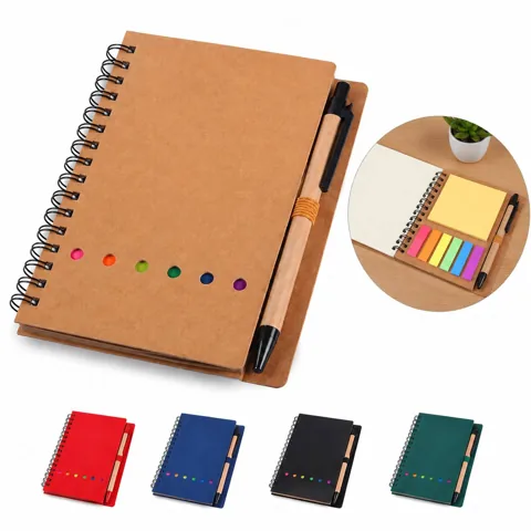 Spiral Kraft Paper Sticky Notes Notebook, Repositionable 2