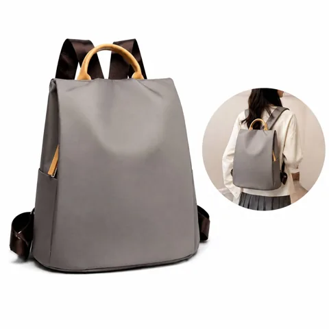 Nylon Anti-Theft Backpack with RFID-Blocking and Lockable 2