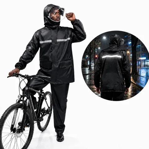 Reflective Waterproof Rain Suit for Contractor Safety 2