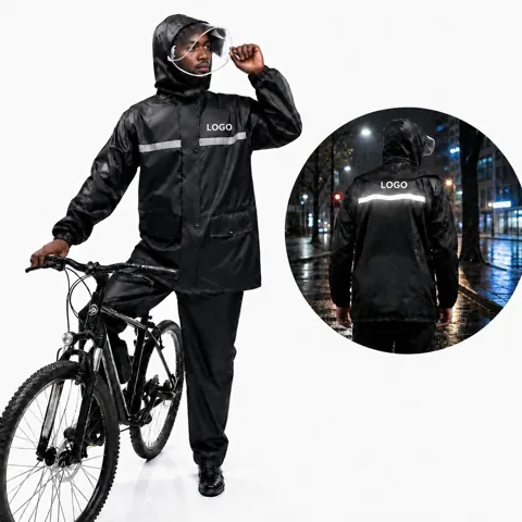 Reflective Waterproof Rain Suit for Contractor Safety