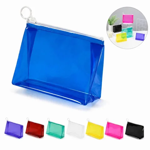 Transparent Waterproof PVC Cosmetic Bag with Zipper 2