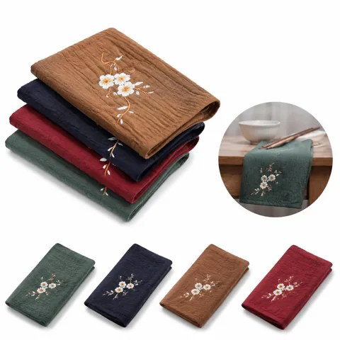 Custom Printed Cotton Linen Tea Towel, Eco-Friendly 2