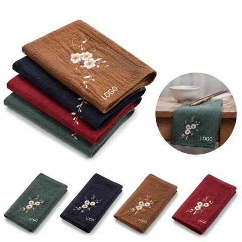Custom Printed Cotton Linen Tea Towel, Eco-Friendly