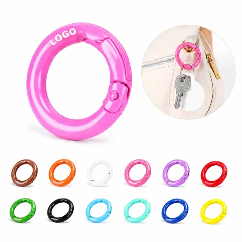 Lightweight Aluminum Circle Carabiner Keychain Clip for Everyday Use 1