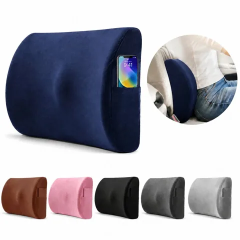Ergonomic Lumbar Support Pillow with Breathable Mesh Cover 2