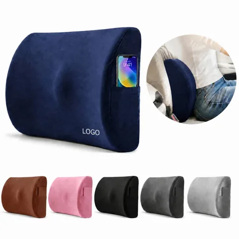 Ergonomic Lumbar Support Pillow with Breathable Mesh Cover
