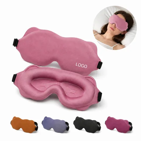 Adjustable Contoured Sleep Eye Mask for Light Blocking