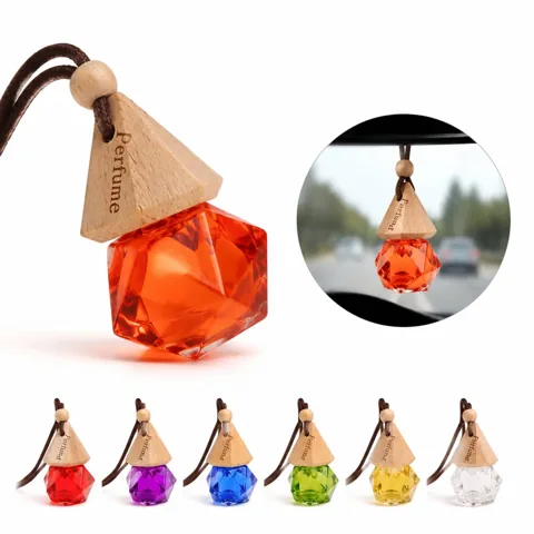 Eco-Friendly Wooden Hanging Car Air Freshener, Natural 2