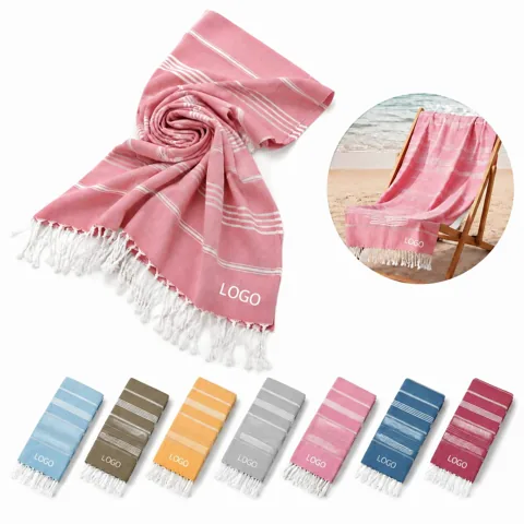Premium Cotton Turkish Beach Towel, Quick-Dry & Soft