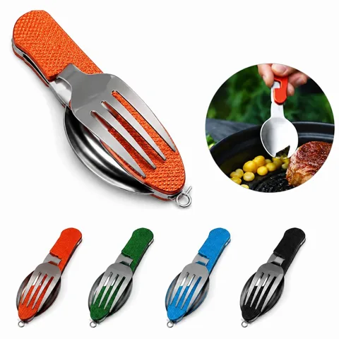 Foldable Stainless Steel Utensil Set for Outdoor Camping 2