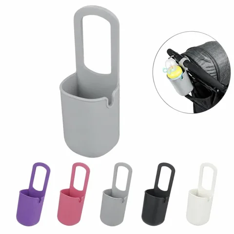 Universal Silicone Stroller Cup Holder, Expandable Non-Slip 2