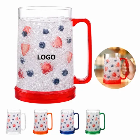 Double Wall Gel Cooling Beer Mug - Ice-Free Chilling