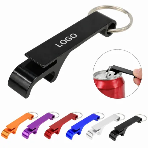 Durable Metal Keychain Bottle Opener with Lever Grip