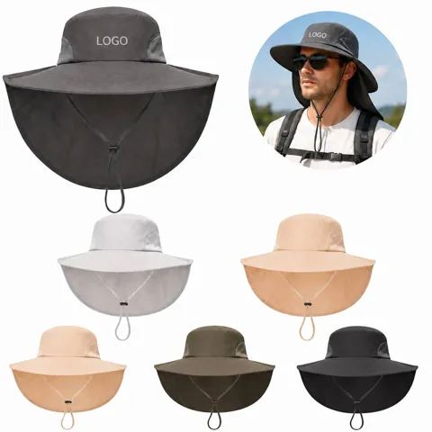 UV Protection Fishing Sun Hat with Detachable Neck Flap