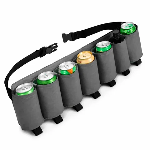 Adjustable 6-Pack Beer Belt Holster for Hands-Free Carrying 2