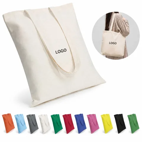 Classic Cotton Canvas Tote Bag, Durable Everyday Carryall