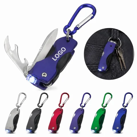 5-in-1 LED Pen Flashlight with Carabiner for EDC