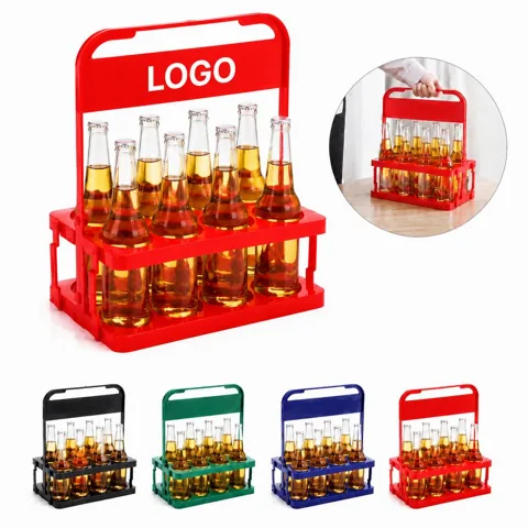 Foldable Reusable Beer Bottle Carrier with Sturdy Dividers 1