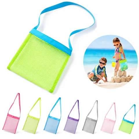 Kids Quick-Drain Mesh Beach Bag for Toys, Towels & Snacks 2