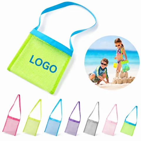 Kids Quick-Drain Mesh Beach Bag for Toys, Towels & Snacks