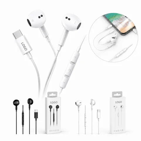 Type-C Magnetic HiFi Stereo Wired Earphone with DAC and Mic