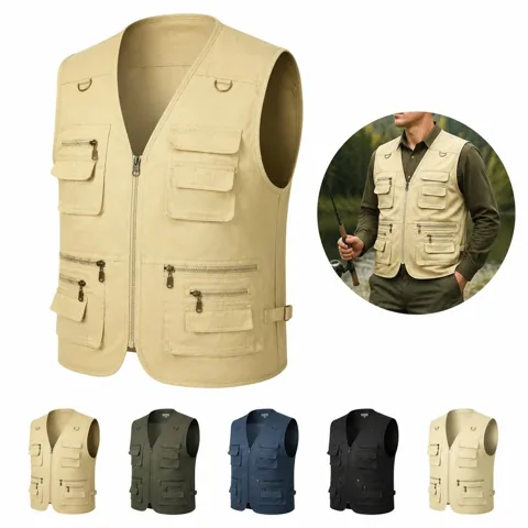 Lightweight Multi-Pocket Utility Vest with Adjustable Fit 2