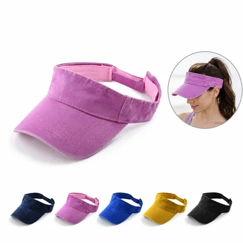 Adjustable Cotton Sun Visor Cap for Outdoor Shade Protection 2