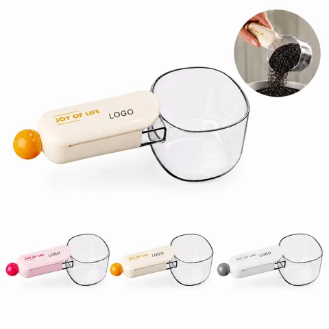 2-in-1 Measuring Scoop with Bag Clip for Kitchen Storage