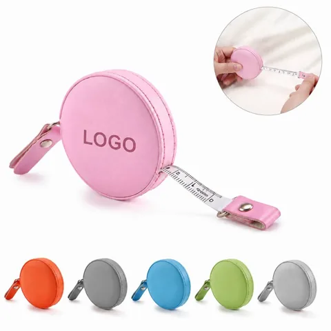 Customizable Leather Retractable Tape Measure, Metric &