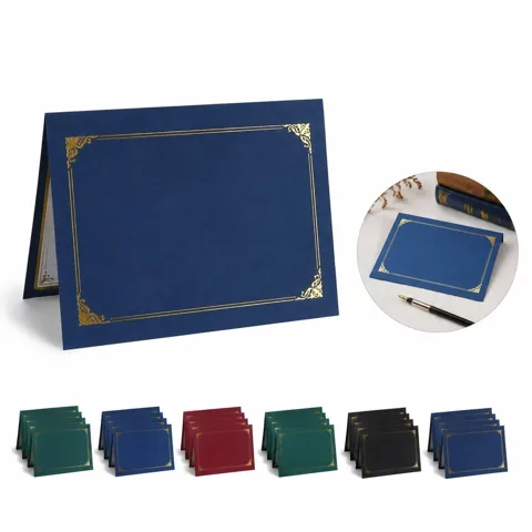 Iridescent Gold Embossed Diploma Cover with Clear Display 2