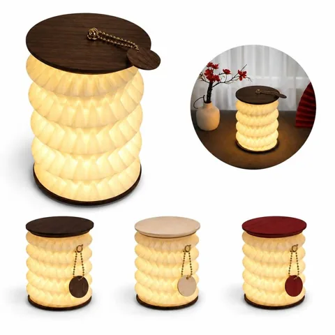 Folding Walnut Desk Lamp with Adjustable Brightness and More 2