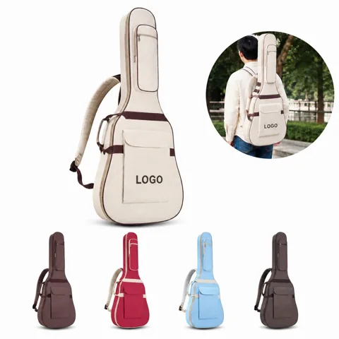 Padded Neck Support Backpack for 41-Inch Guitar with Extra