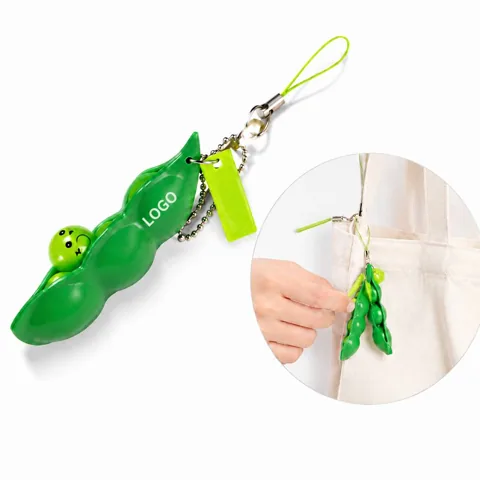 Squeezable Edamame Stress Relief Toy, Soft Handheld Sensory