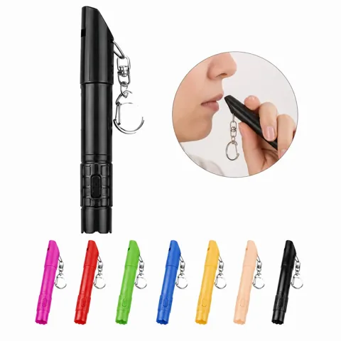 3-in-1 LED Flashlight Pen Keychain with Whistle for EDC 2