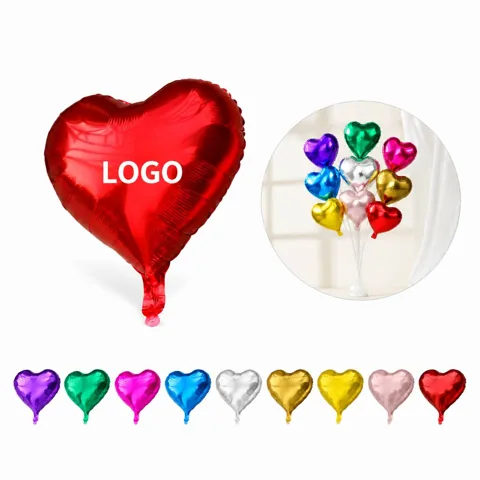 18" Metallic Foil Balloons, Helium Retention, Reusable