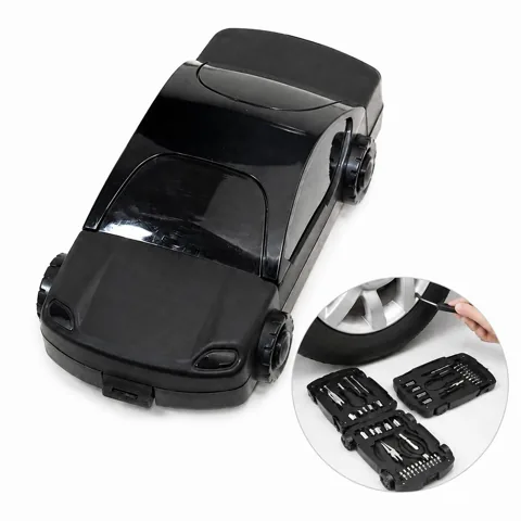 Car-Shaped Portable Tool Set with Durable Metal Tools 2