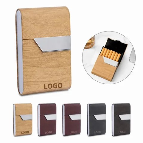 Magnetic PU Flip-Top Card & Cigarette Case Organizer