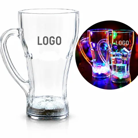 Glow in the Dark LED Handle Light Cup for Night Use