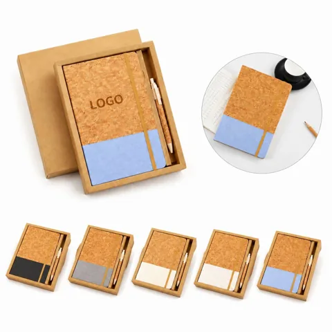 Eco Wheat Straw A5 Notebook Set with Pen, Sustainable
