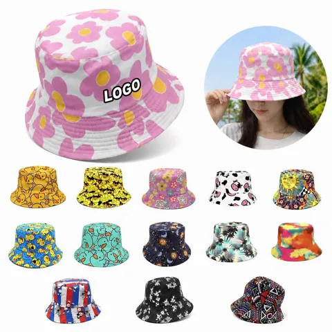 Foldable Cotton Bucket Hat for Sun Protection, Lightweight