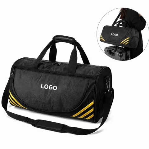 Water-Resistant Gym Bag with Shoe Pocket, Large Capacity