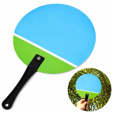 Customizable Round Plastic Hand Fan 2