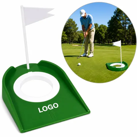 Durable Golf Putting Practice Plate with Alignment Guide